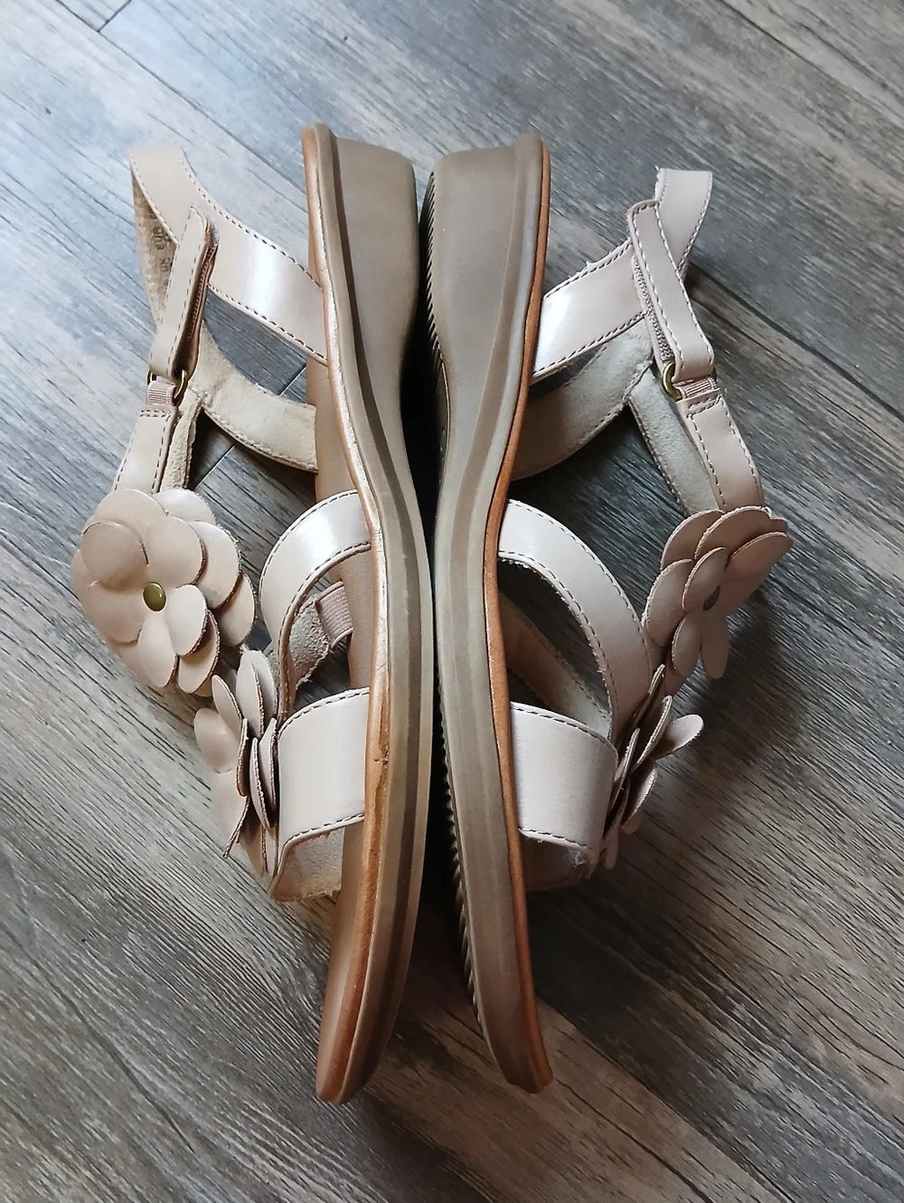 SOUL Naturalizer Beige Floral Slingback Sandals‎